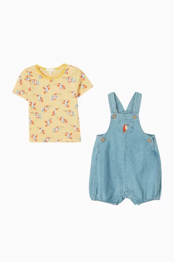 Toucan Overall Set in Cotton