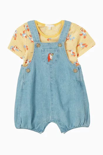 Toucan Overall Set in Cotton