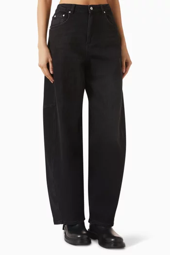 Ovoid Wide-leg Jeans in Denim