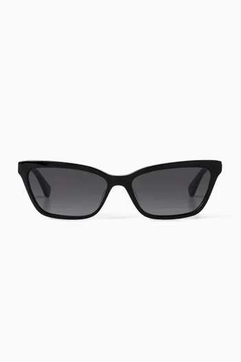 Aisha Rectangle Sunglasses in Acetate