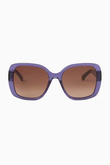 Wenona Oversized Sunglasses in Acetate