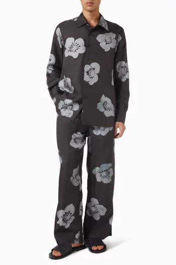 قميص فضفاض بنقشة زهور