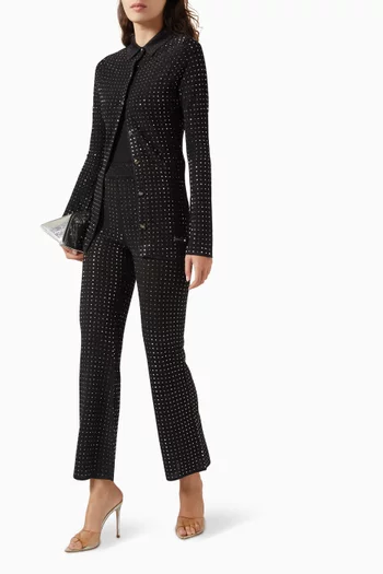 بنطال قصير مطرز بالكريستال