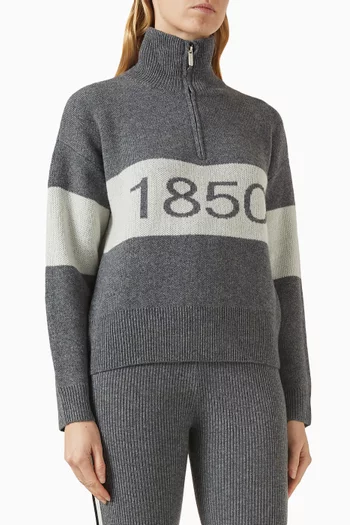 Ski Aspen Zip-up Sweater in Wool-cashmere