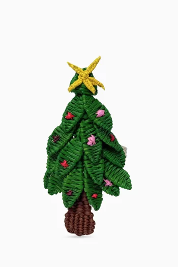 حلقة مناديل بتصميم شجرة الكريسماس