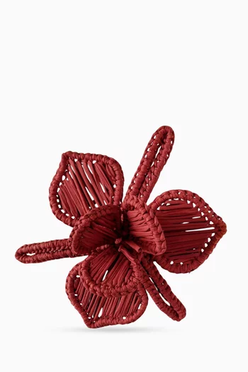 حلقة مناديل بتصميم زهرة أوركيد