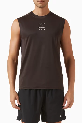 247 Contour Run Tank Top in Mesh