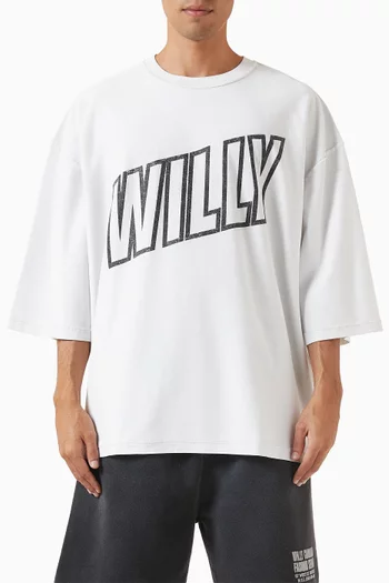 تي شيرت بافلو بتصميم مقلوب قطن