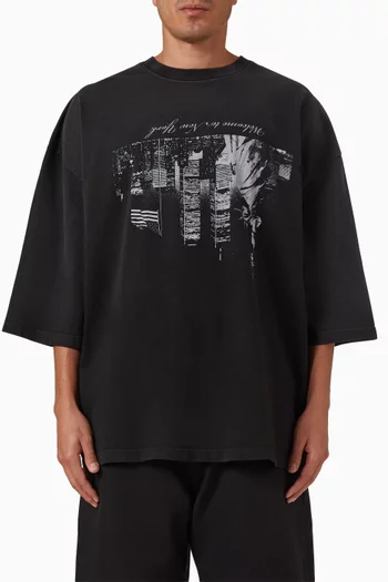 تي شيرت بطبعة Welcome To New York قطن