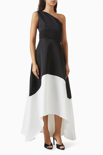 Sorrel One-shoulder Gown in Duchess Satin