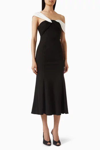 Ruby Off-shoulder Gown in Crepe