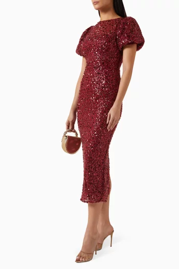 Carmen Bead-embellished Dress