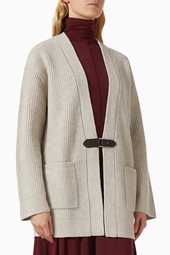 Belted Cardigan in Merino-wool