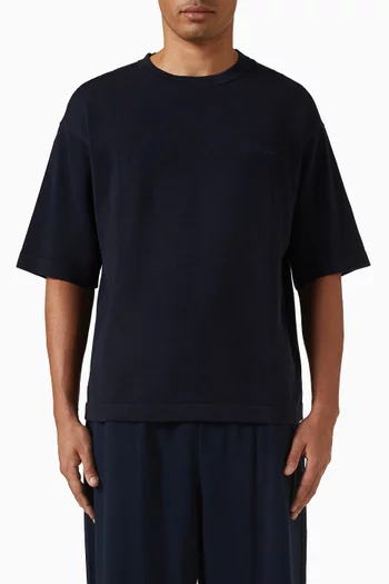 تي شيرت 404 مطرز بشعار الماركة قماش منسوج