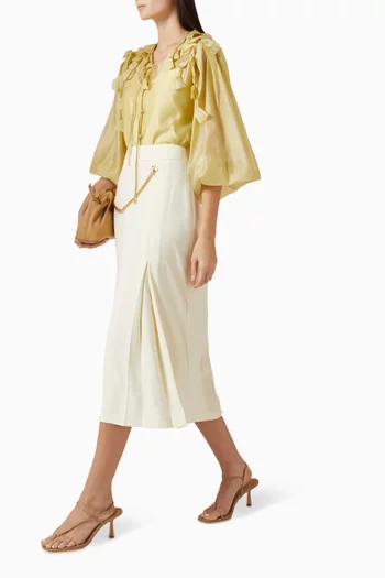 تنورة متوسطة الطول بسلسلة