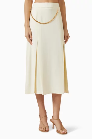 تنورة متوسطة الطول بسلسلة