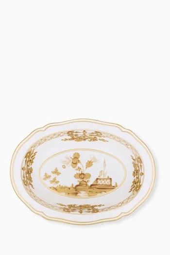 Oriente Italiano Oval Tray in Porcelain