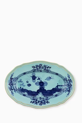 Oriente Italiano Oval Tray in Porcelain