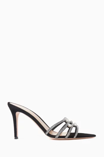 Crystal-embellished Mules