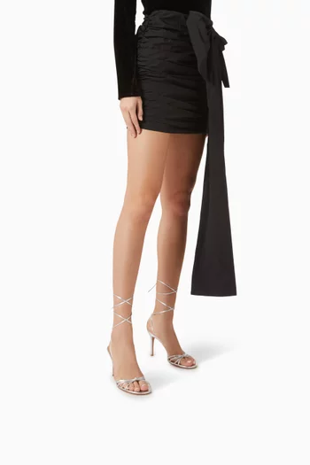 Gwyneth 85 Lace-up Sandals in Nappa Silk