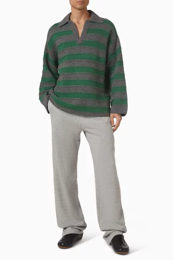 Dume Striped Rugby Sweater in Cashmere