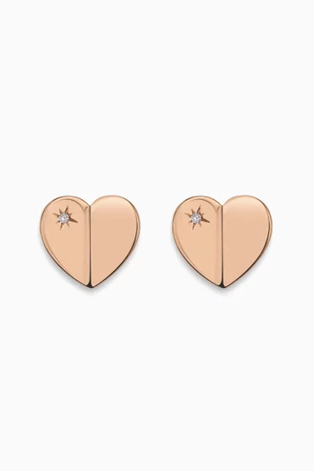 Small Hiam Heart Earrings in 18kt Rose Gold