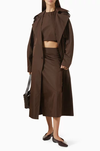 بلوزة كوكون قماش تفتا ورقي