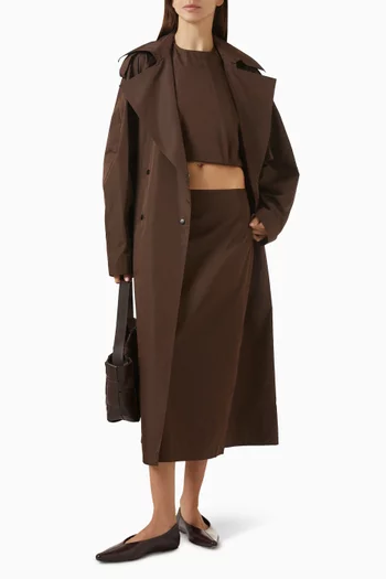 Paper Taffeta Column Skirt