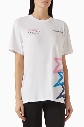 تي شيرت مزيج قطن بطبعة نجوم بيرفكت مومنت x فريق بي دبليو تي ألباين