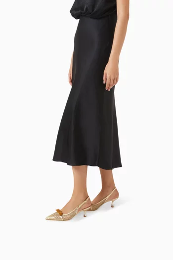 Jama 45 Slingback Pumps in Glitter Mesh