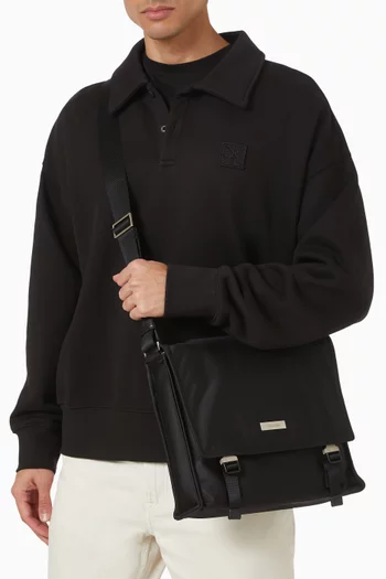 حقيبة مسنجر كبيرة بتصميم نايلون غير لامع