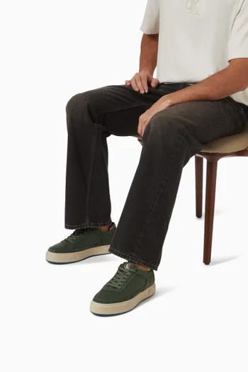 Basketball Cupsole Sneakers in Leather