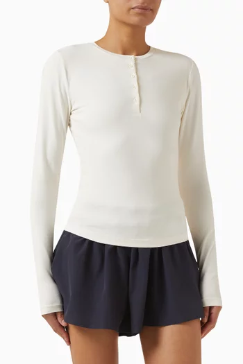 365 Core Henley T-shirt in Cotton Blend