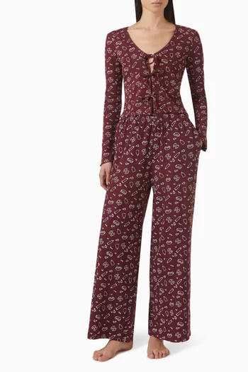 Sleep Lounge Tie Cardigan