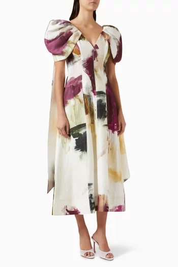 Bisou Midi Dress in Viscose Blend