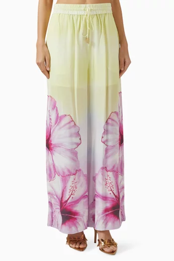 Atomic Printed Pants in Silk