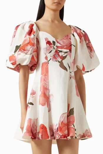 فستان مودرنا قصير مزيج كتان