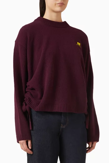 سترة بقصة فضفاضة مزيج صوف