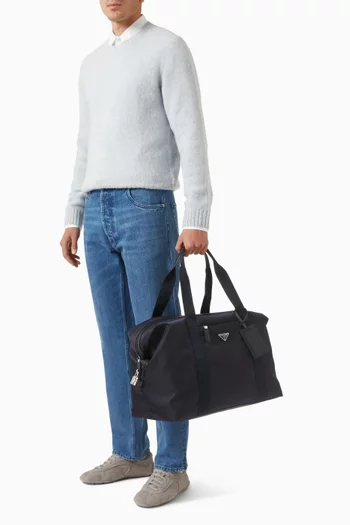 حقيبة دافل جلد سافيانو ونايلون معاد تدويره