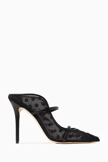 Maureen 100 Mules in Floral Mesh