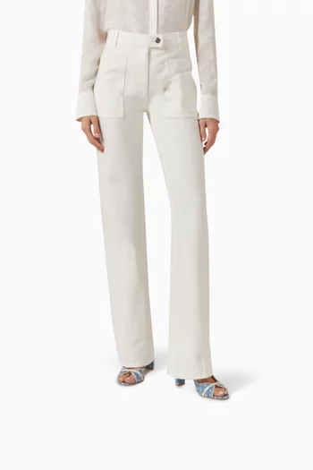 Norah 70 Mules in Denim & Leather