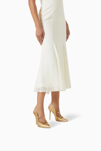 حذاء مورين مفتوح من الخلف بكعب 100 مم جلد نابا لامع