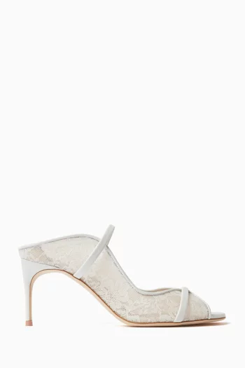 Noah 70 Mules in Lace & Nappa