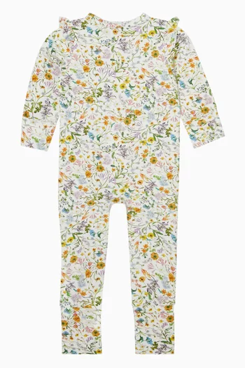 Bonnie Bunny-print Romper in Cotton