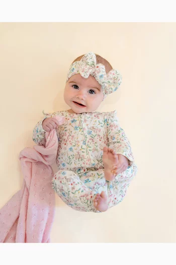 Bonnie Bunny-print Romper in Cotton