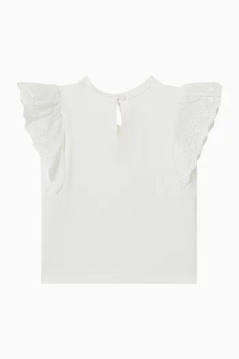 Broderie Anglaise T-shirt in Cotton