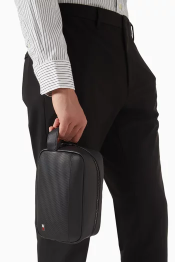 Hilfiger Flag Ribbed Washbag