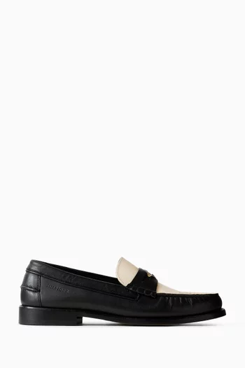 Colour-blocked Loafers in Leather
