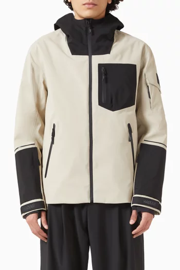 جاكيت هوليس مقاوم للأمطار بغطاء رأس