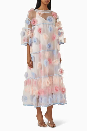 فستان راديانس مزين بزهور بارزة